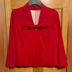 Cabi red "Beau" jacket from Love Carol collection size 8. Gold buttons. …